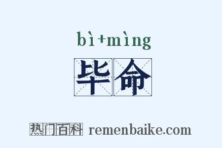 毕命是什么意思的图片